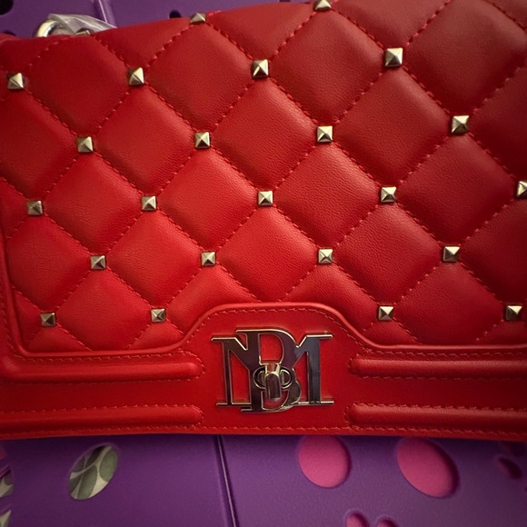 Badgley Mischka Handbags - Badgley Mischka Red Quilted Crossbody Bag